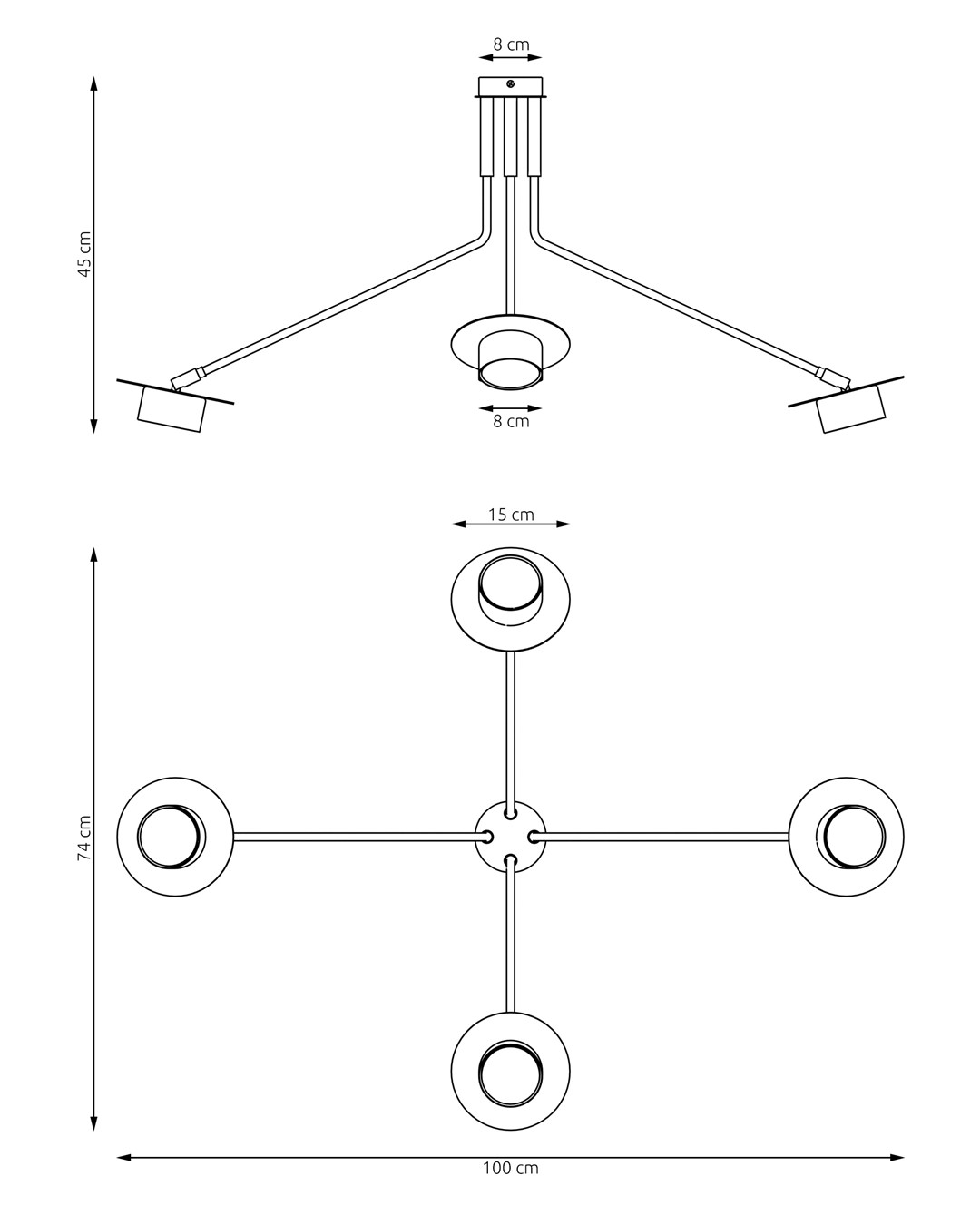 Plafondlamp Jeilaro Zwart - Afbeelding 5
