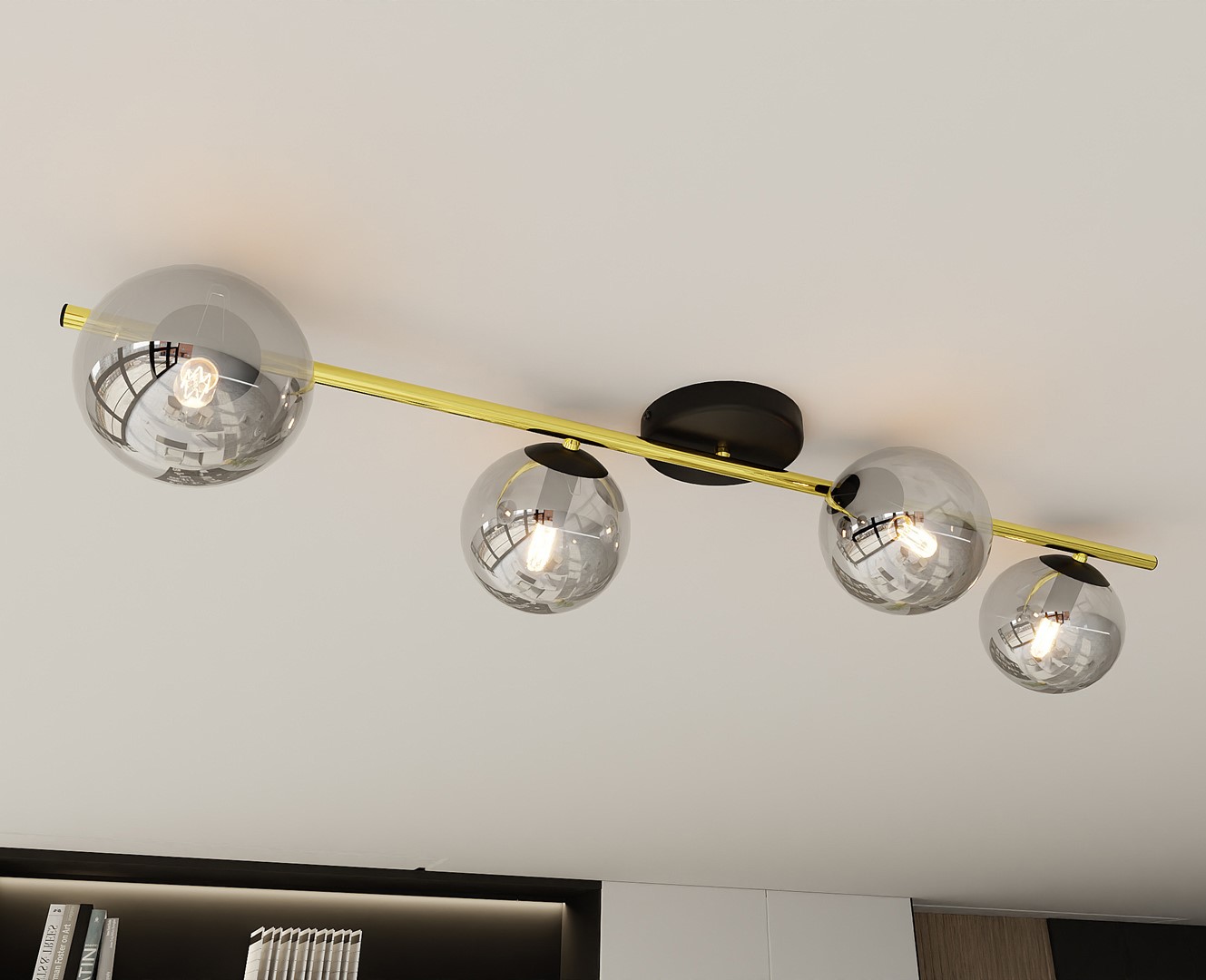 Plafondlamp Triesty Zwart Ø14 cm - Afbeelding 5