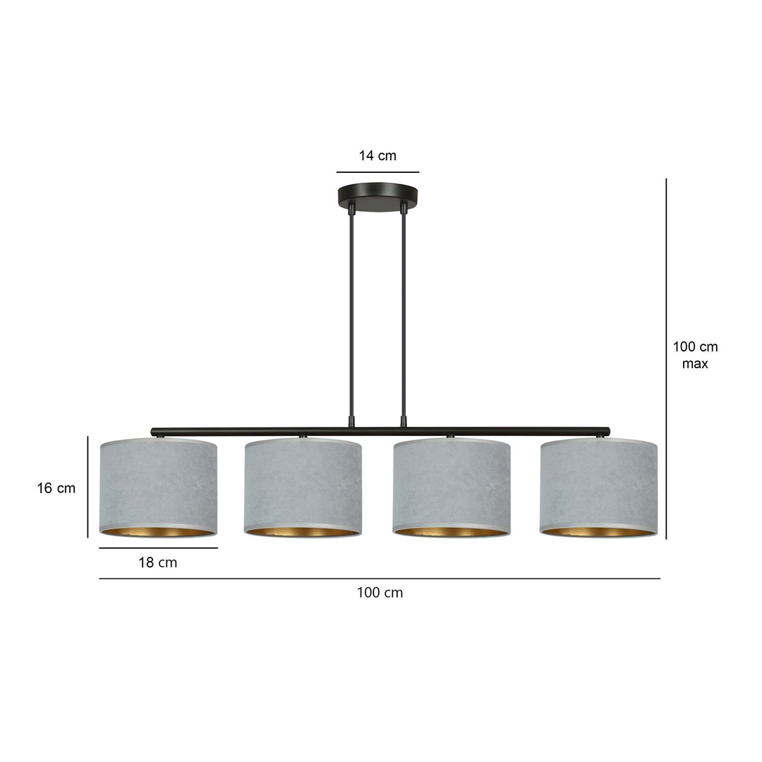 Hanglamp Saummes Zwart Ø20 cm - Afbeelding 5