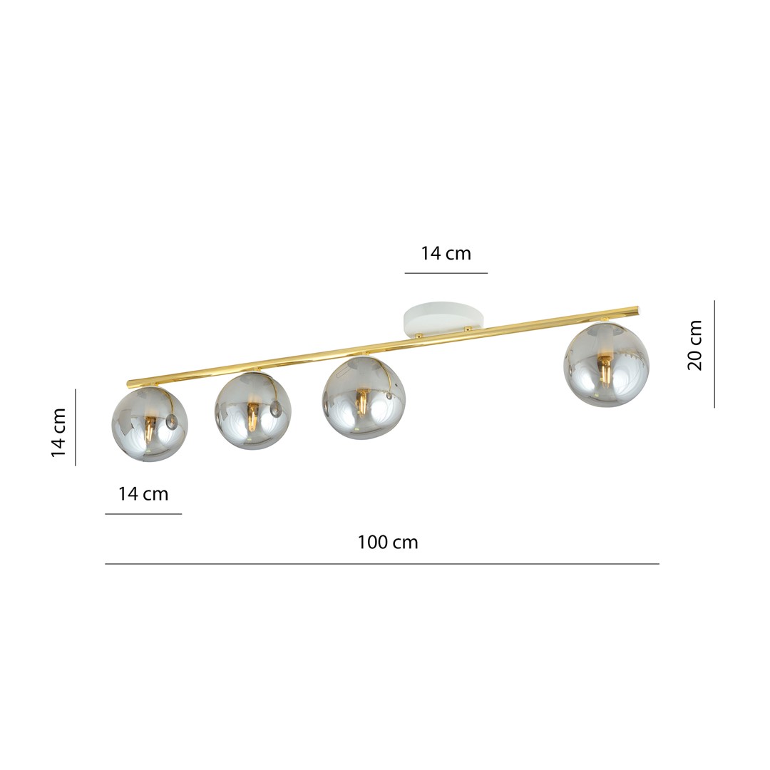 Plafondlamp Skorura Wit Ø14 cm - Afbeelding 5