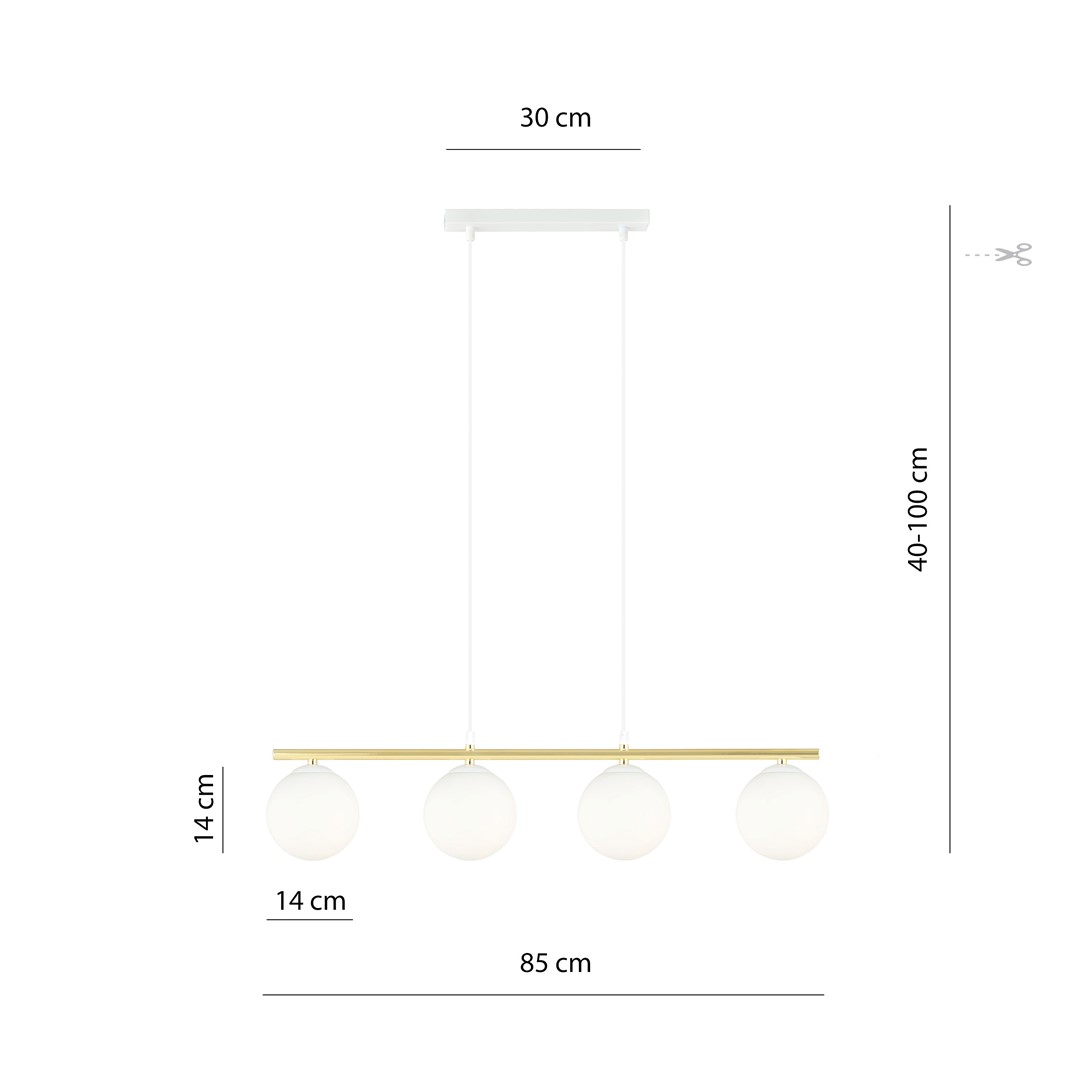Hanglamp Tissan Wit Ø14 cm - Afbeelding 5