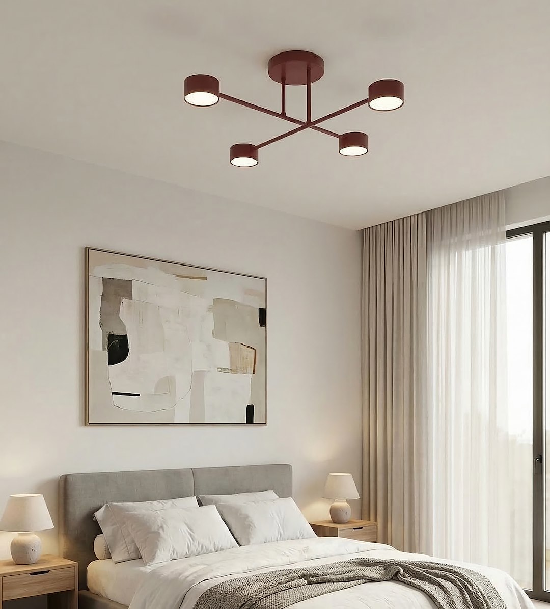 Plafondlamp Rossar Bordeaux - Afbeelding 5