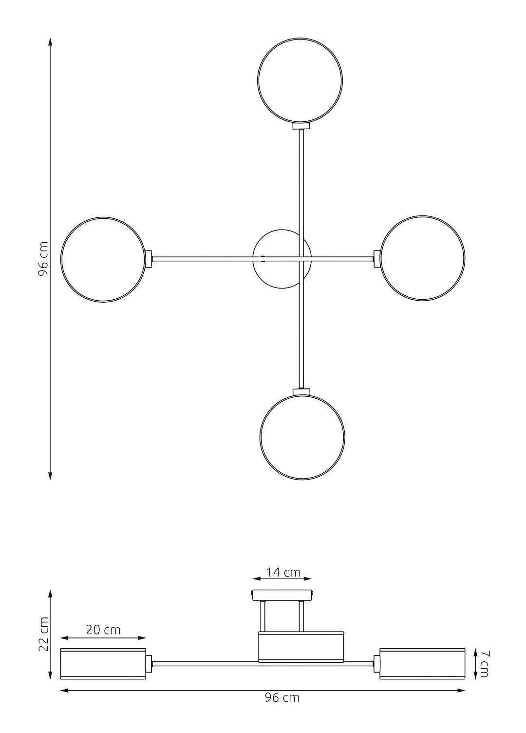 Plafondlamp Skomesta Zwart Ø20 cm - Afbeelding 5