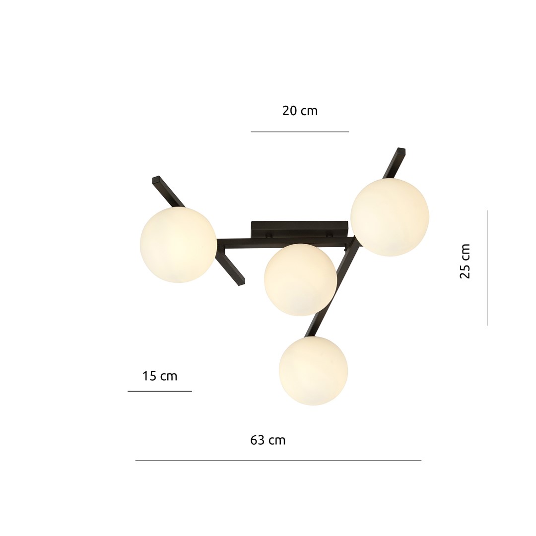 Plafondlamp Traannia Zwart Ø15 cm - Afbeelding 5