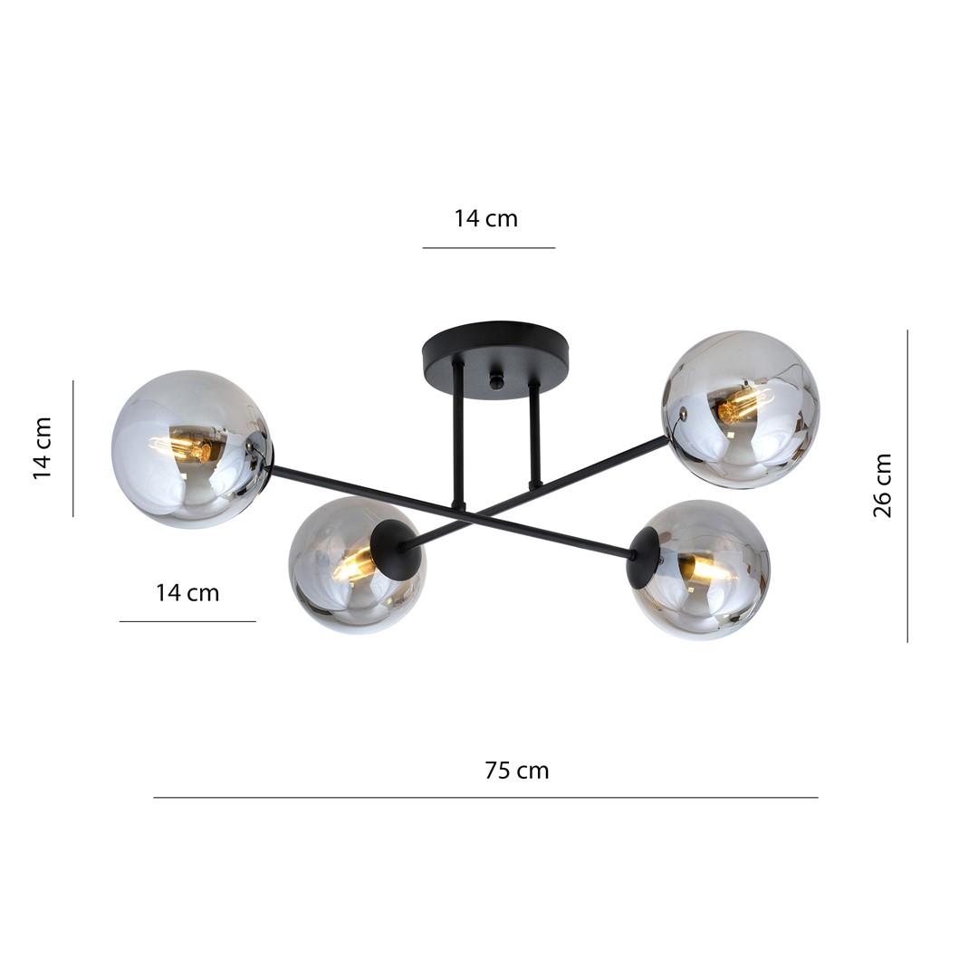 Plafondlamp Findund Zwart Ø14 cm - Afbeelding 6