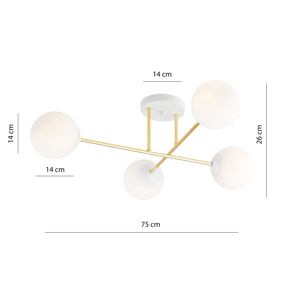 Plafondlamp Flaannun Wit Ø14 cm - Afbeelding 6