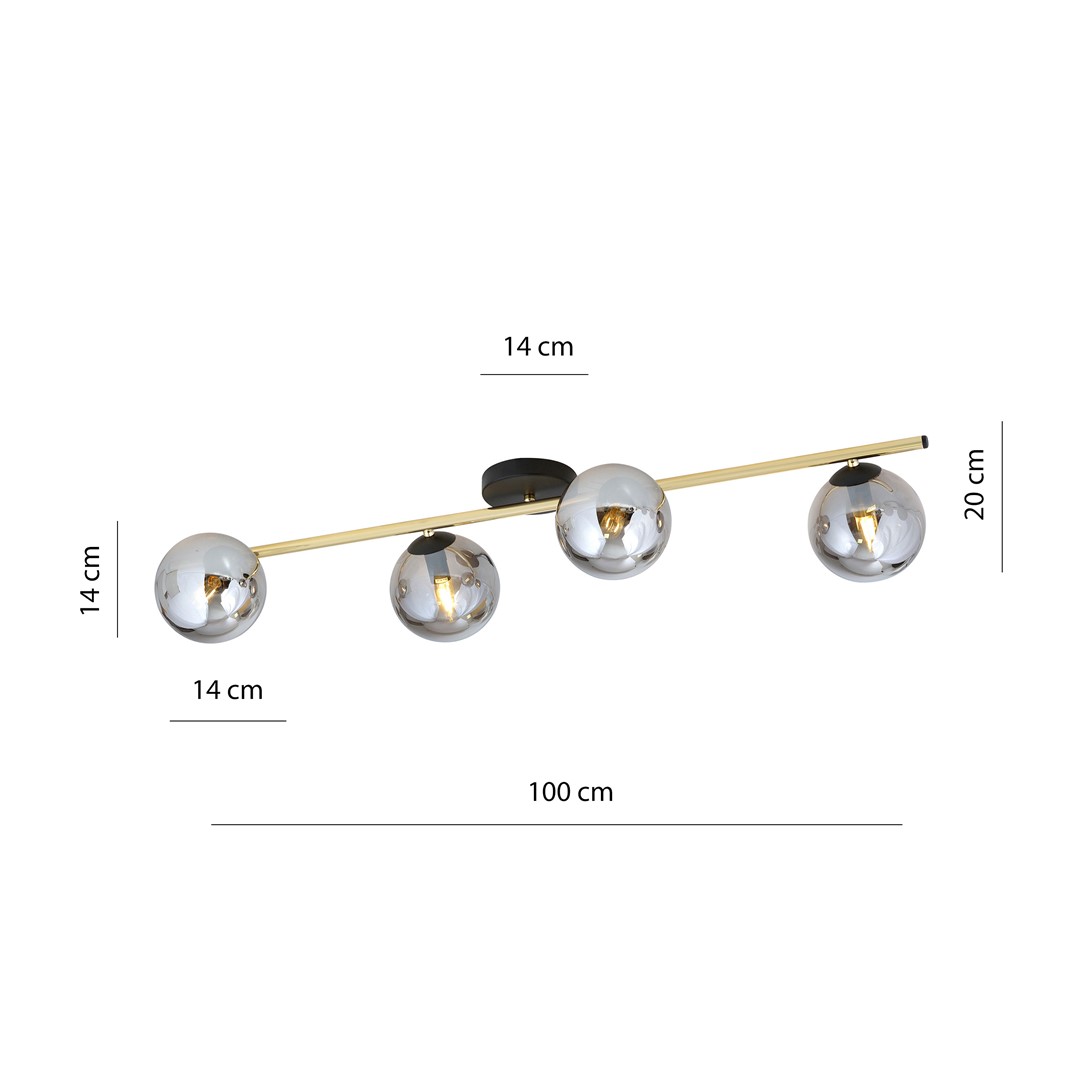 Plafondlamp Triesty Zwart Ø14 cm - Afbeelding 6