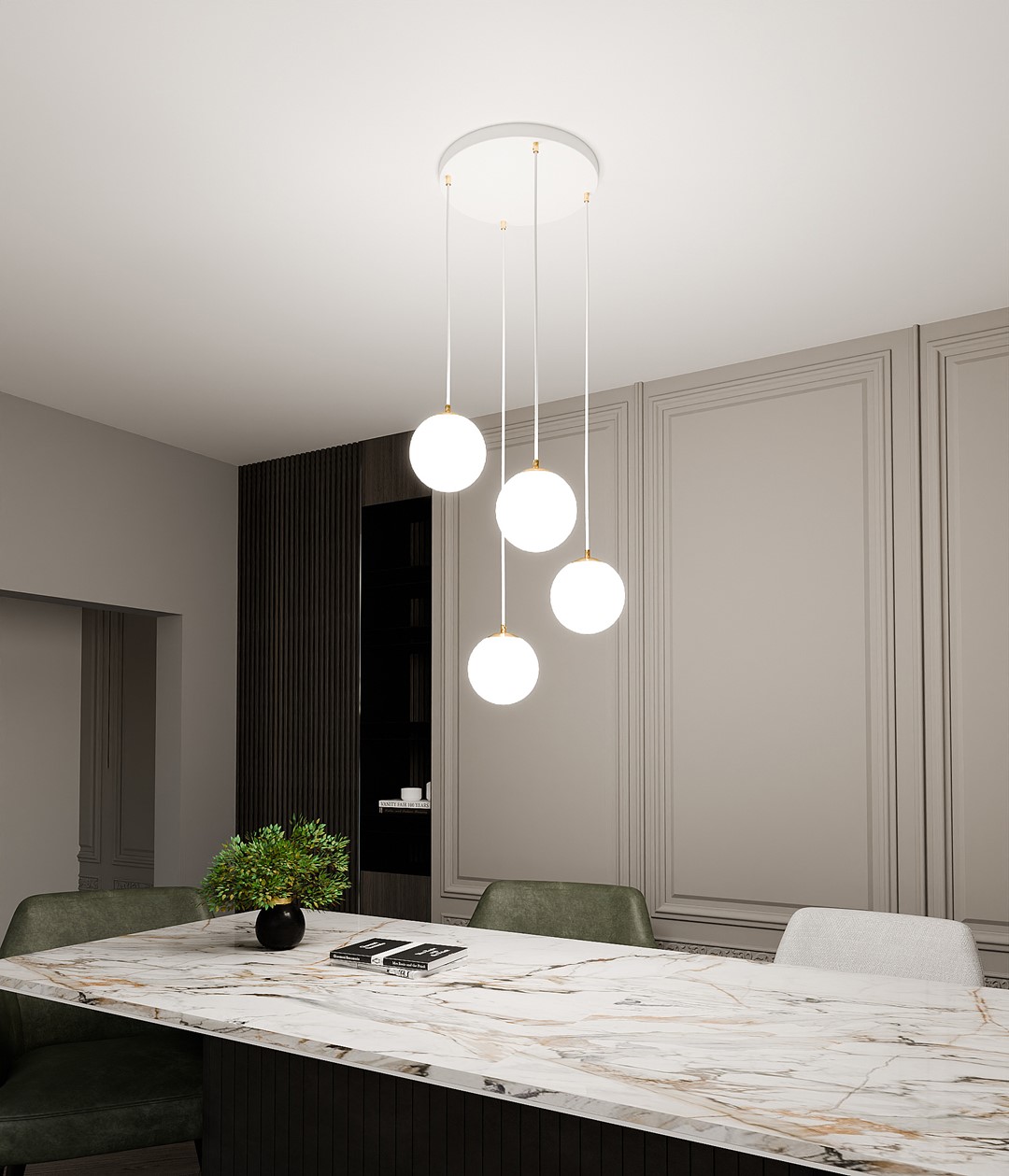 Hanglamp Bravine Wit Ø14 cm - Afbeelding 6