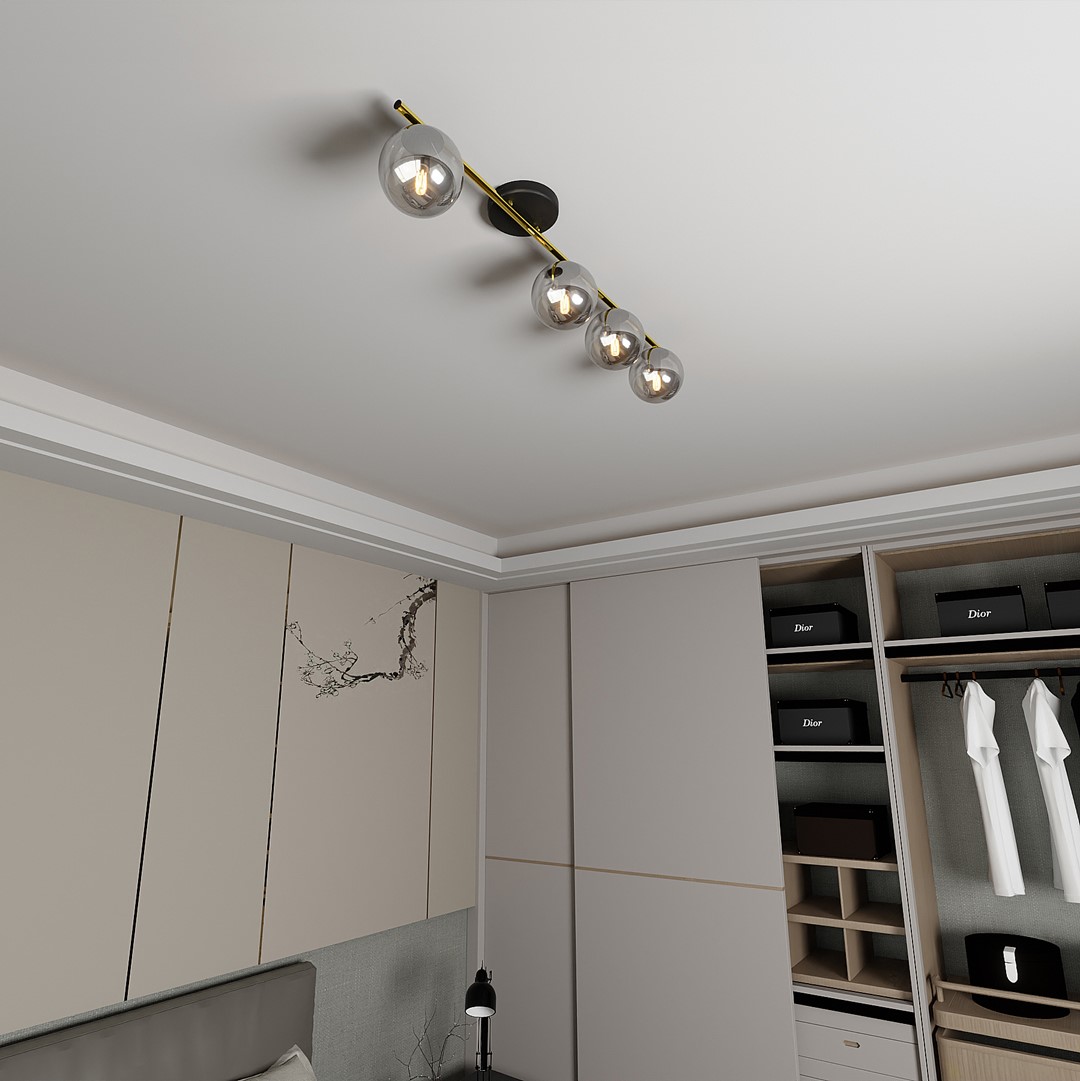 Plafondlamp Saarrura Zwart Ø14 cm - Afbeelding 6