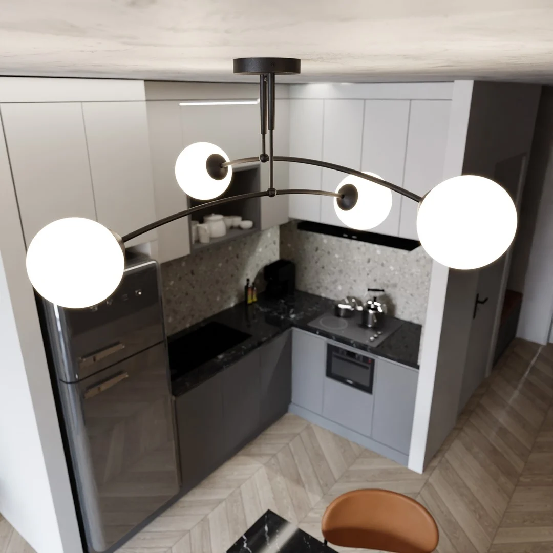 Plafondlamp Cissos Zwart Ø15 cm - Afbeelding 6
