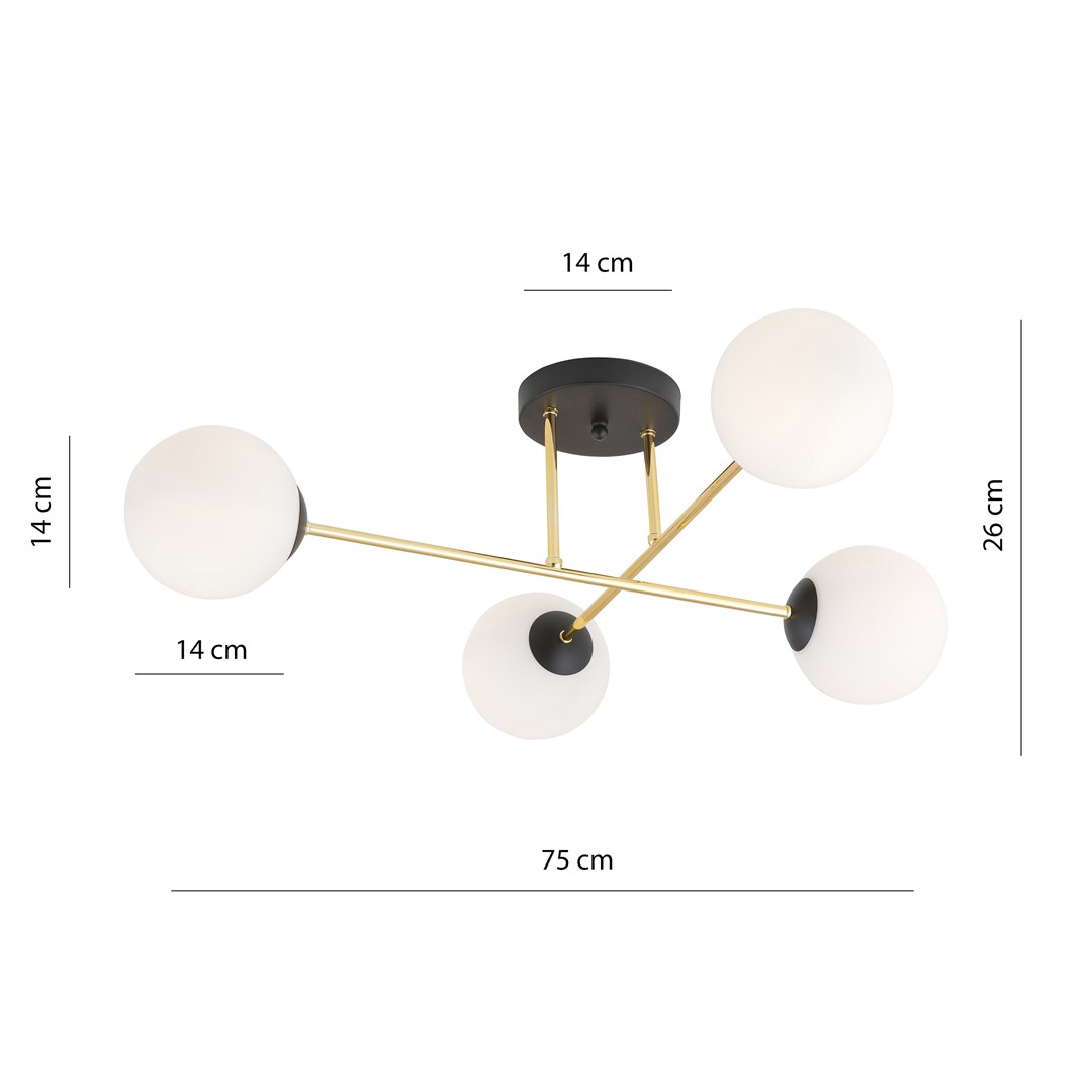 Plafondlamp Broskal Zwart Ø14 cm - Afbeelding 6