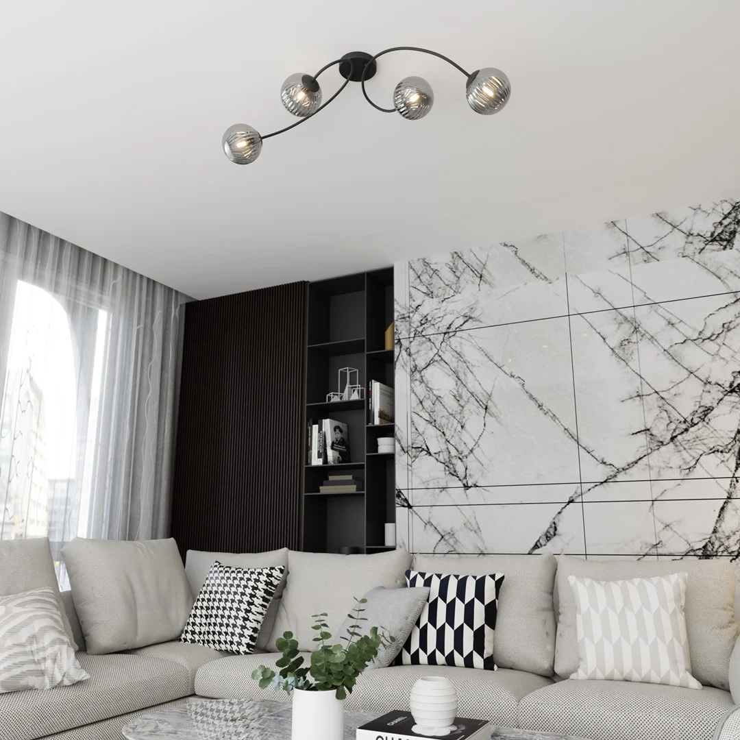 Plafondlamp Baarnil Zwart Ø15 cm - Afbeelding 6