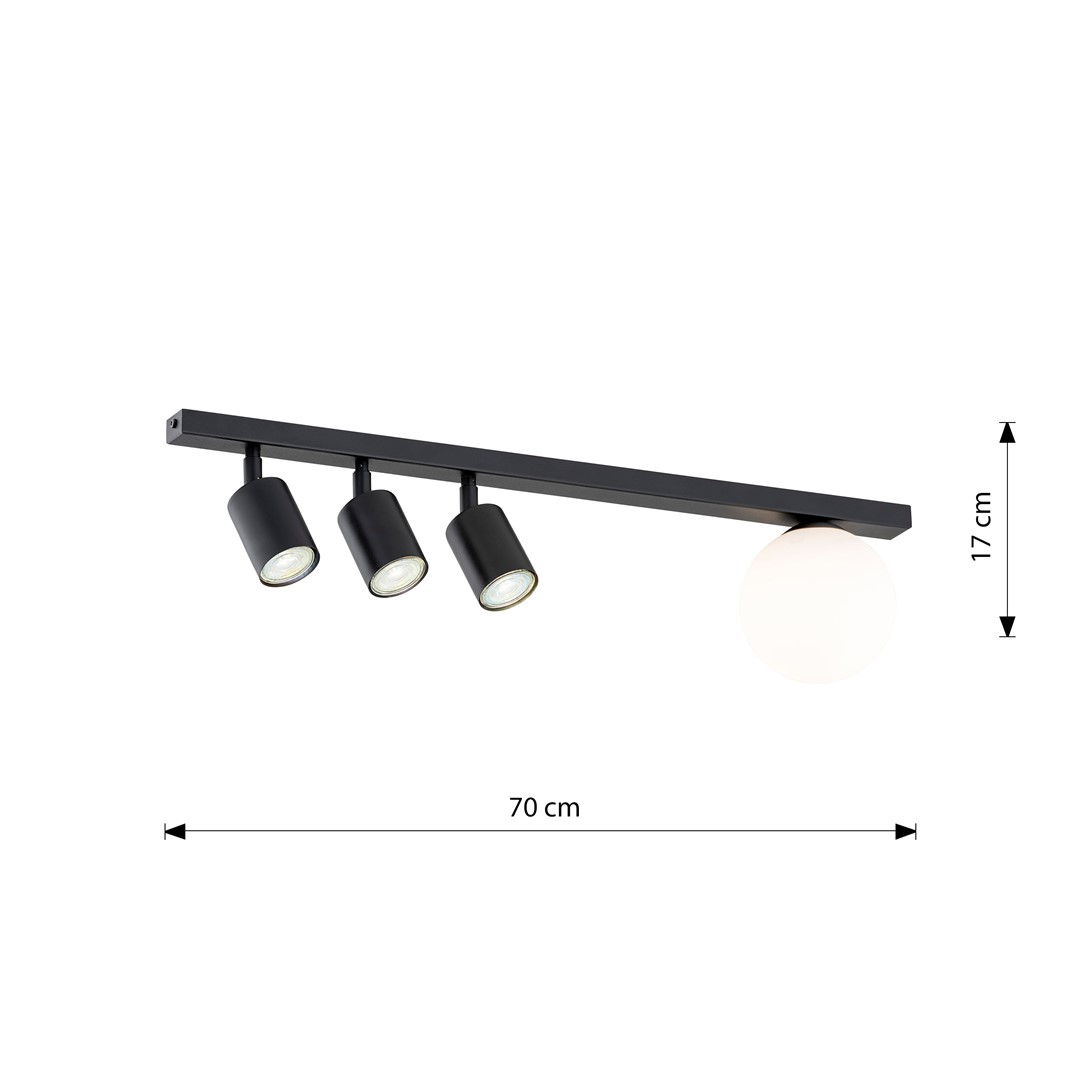 Plafondlamp Beeras Zwart Ø14 cm - Afbeelding 7