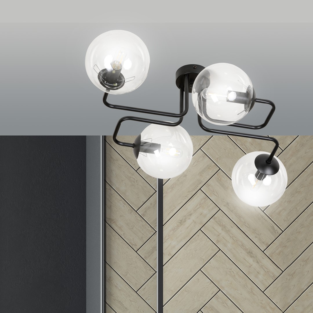 Plafondlamp Jornea Zwart Ø14 cm - Afbeelding 7