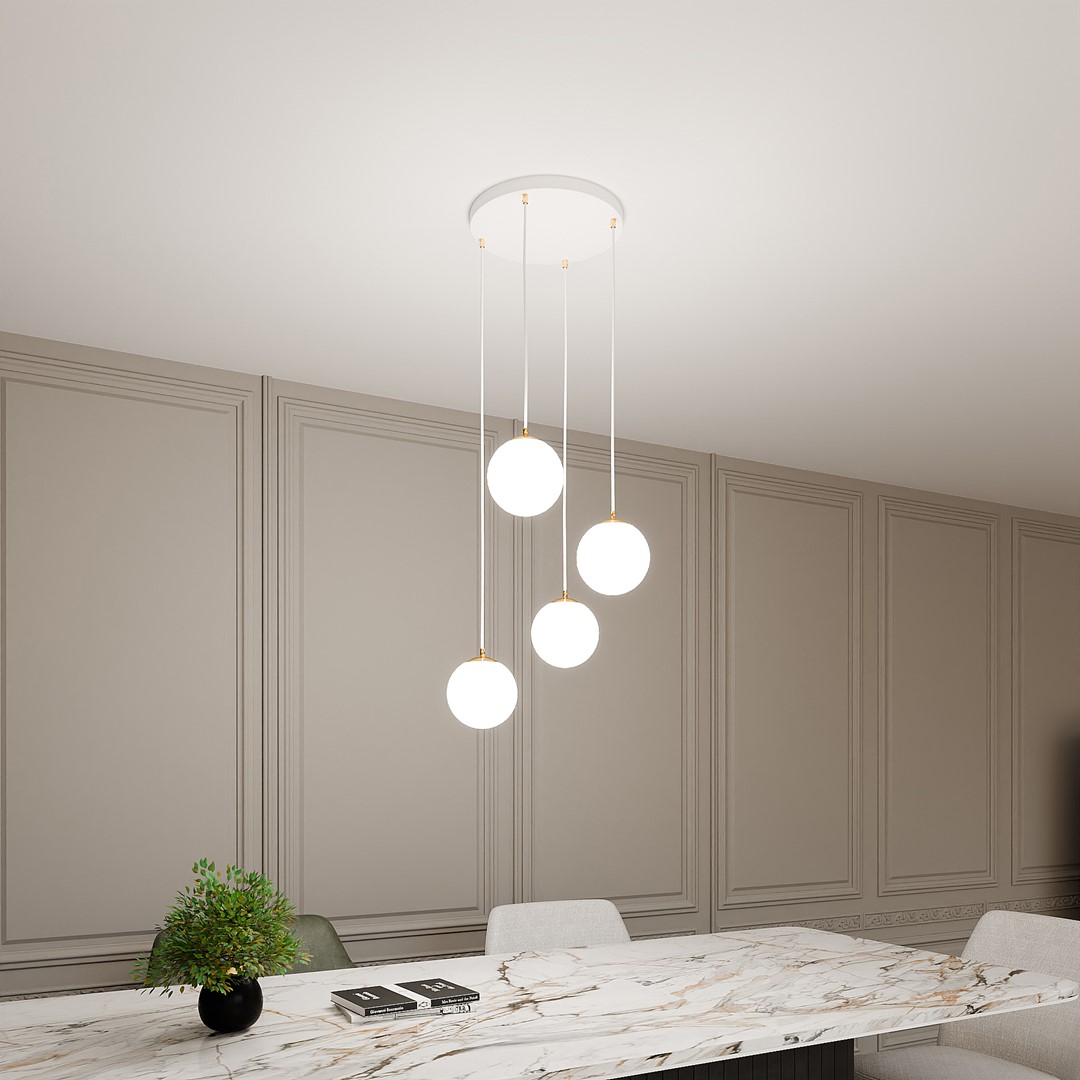 Hanglamp Bravine Wit Ø14 cm - Afbeelding 7