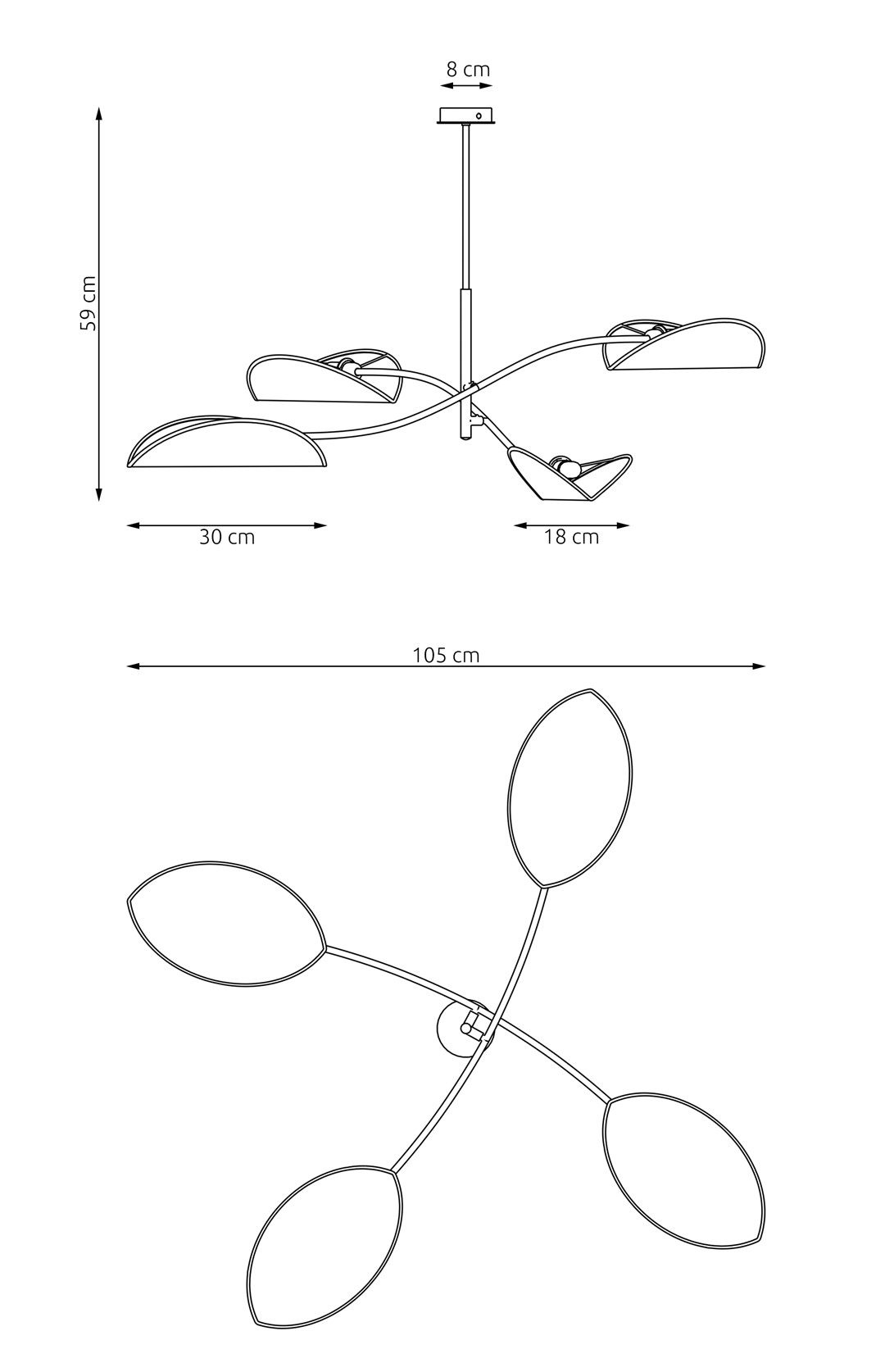 Plafondlamp Lustar Zwart - Afbeelding 7