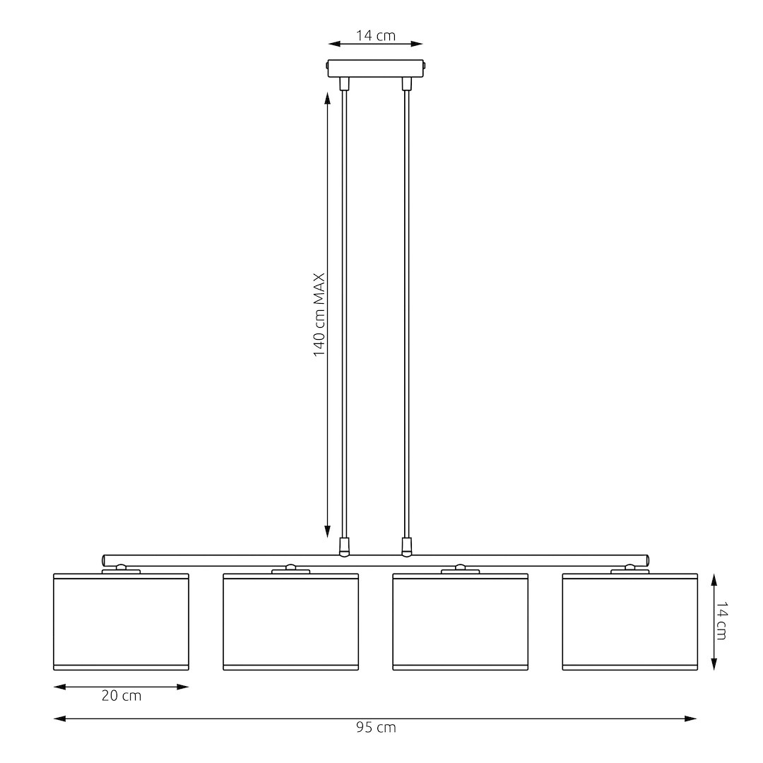 Hanglamp Meelino Zwart Ø20 cm - Afbeelding 8