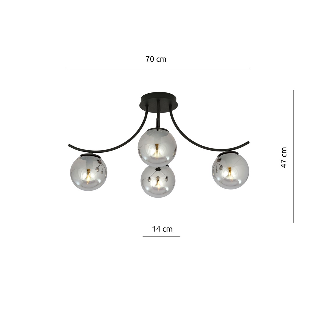 Plafondlamp Kotka Zwart Ø14 cm - Afbeelding 8