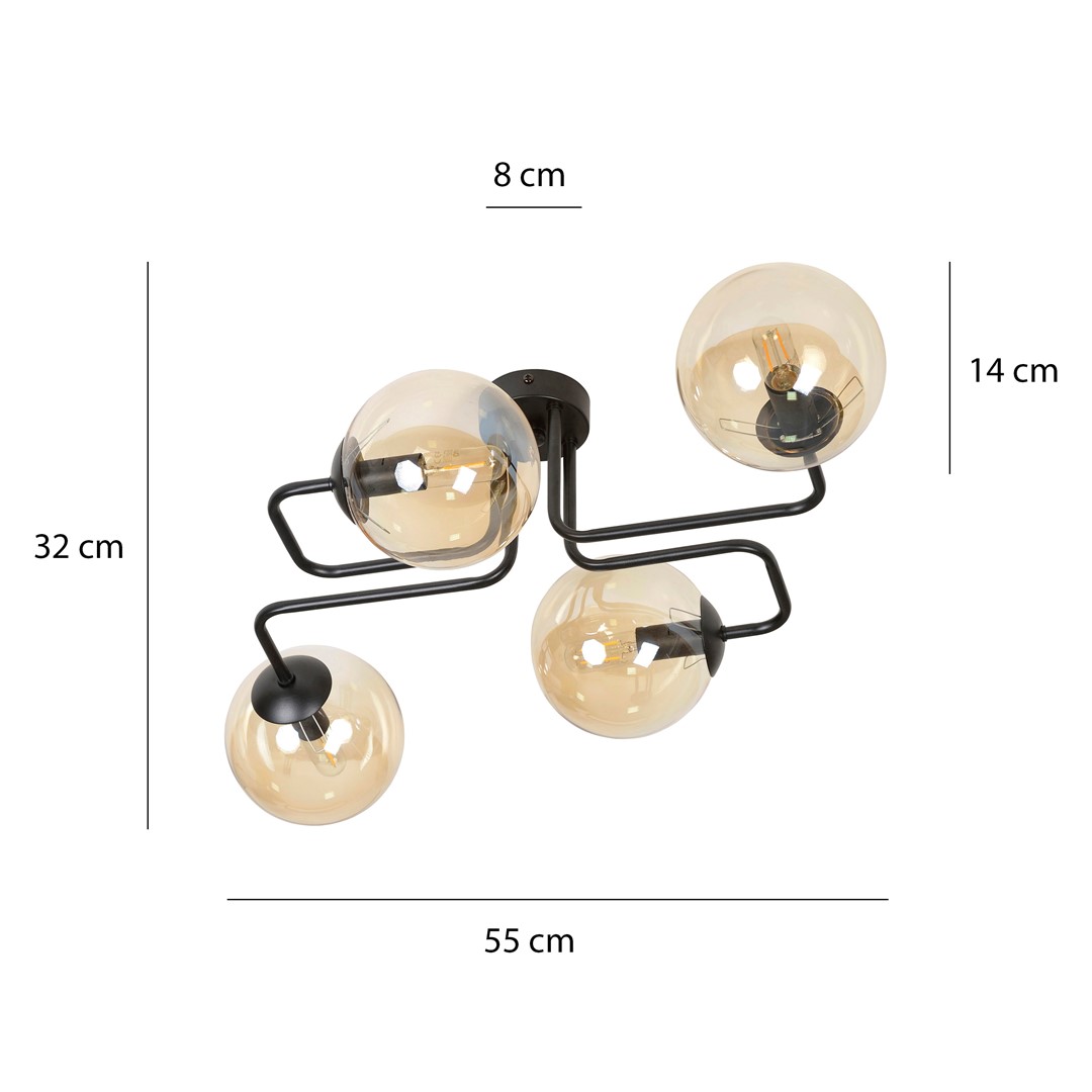 Plafondlamp Brauldil Zwart Ø14 cm - Afbeelding 8