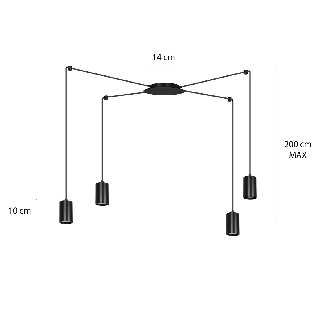Hanglamp Nermoro Zwart - Afbeelding 9