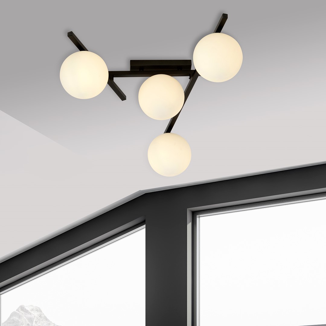 Plafondlamp Traannia Zwart Ø15 cm - Afbeelding 10