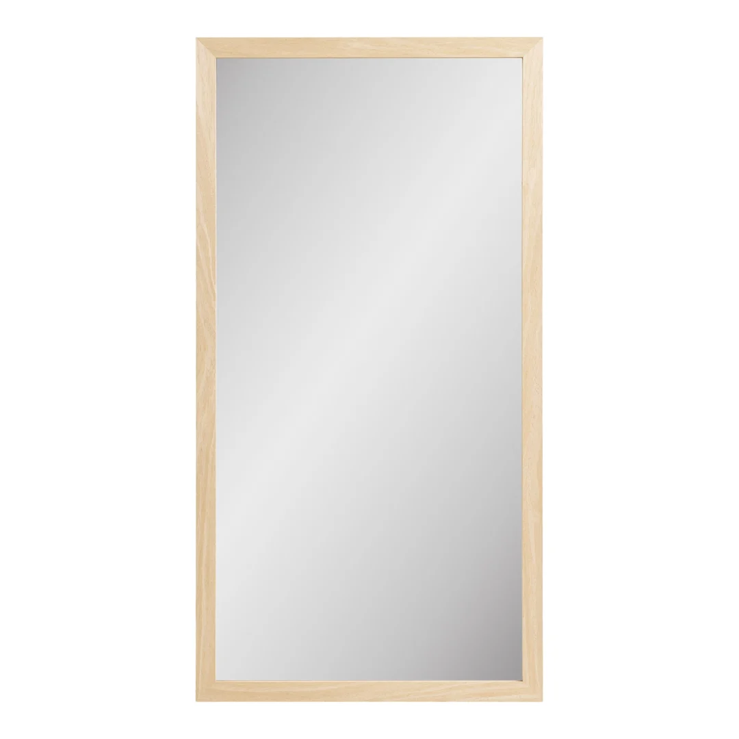 Spiegel Broldello Naturel met MDF-houtlook en rechte, tijdloze lijst van 45 x 75 cm