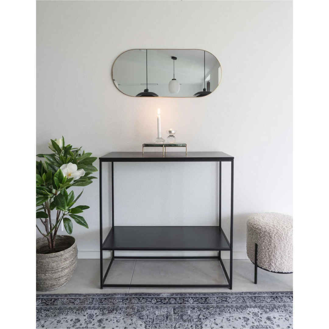 Spiegel Klemmira 80X35 goud messing staal - Afbeelding 2
