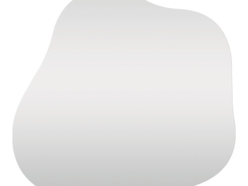 Spiegel Bramoro Transparant 55x50 cm met organische vorm en helder glas, modern en compact design
