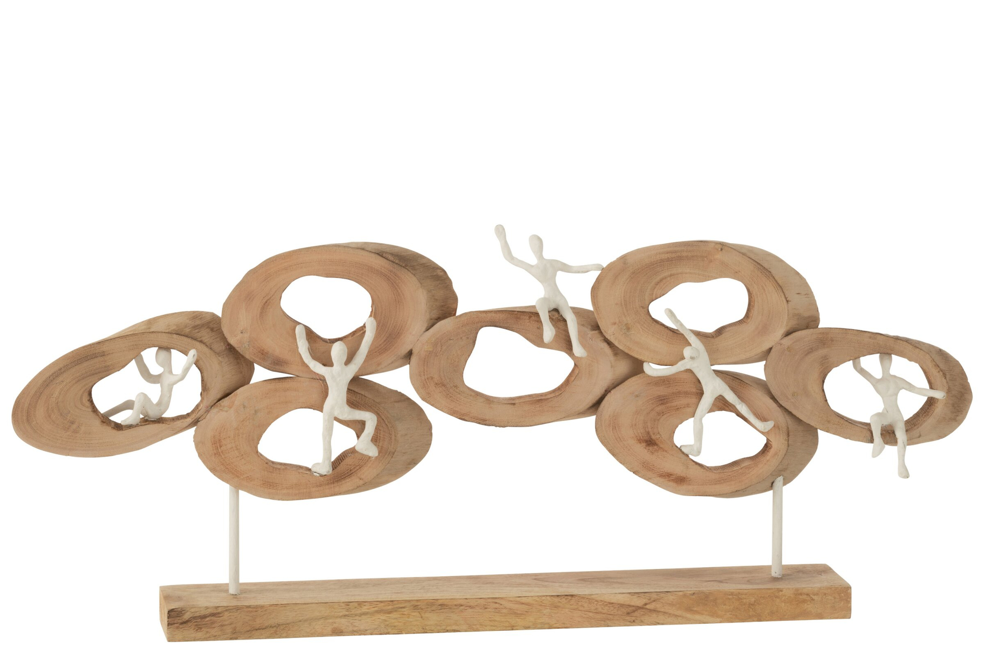 Beeld Voolen Mangohout Naturel H31 cm - Afbeelding 2