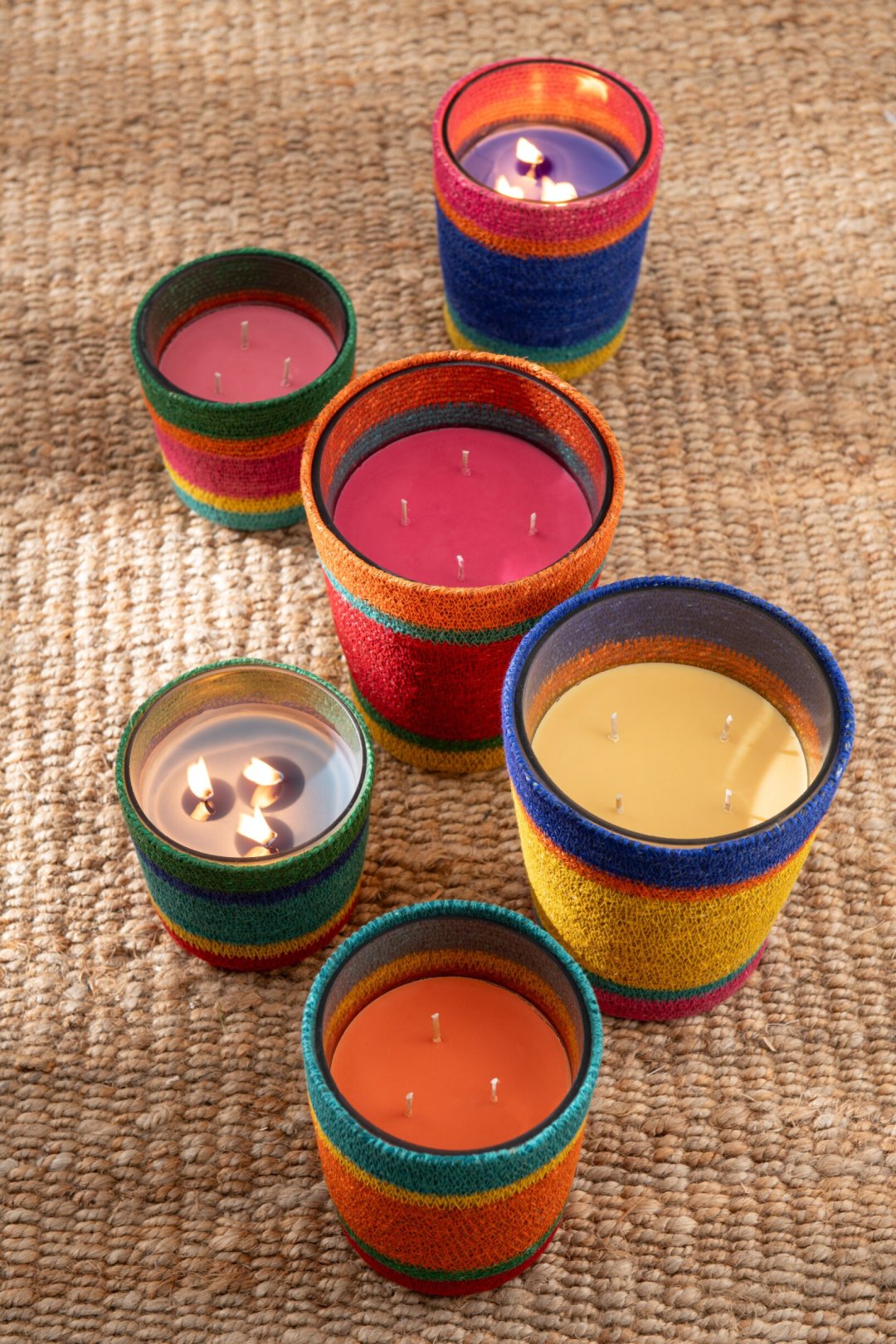 Geurkaars Preensora Glas Meerkleurig - Set van 2 - Afbeelding 2
