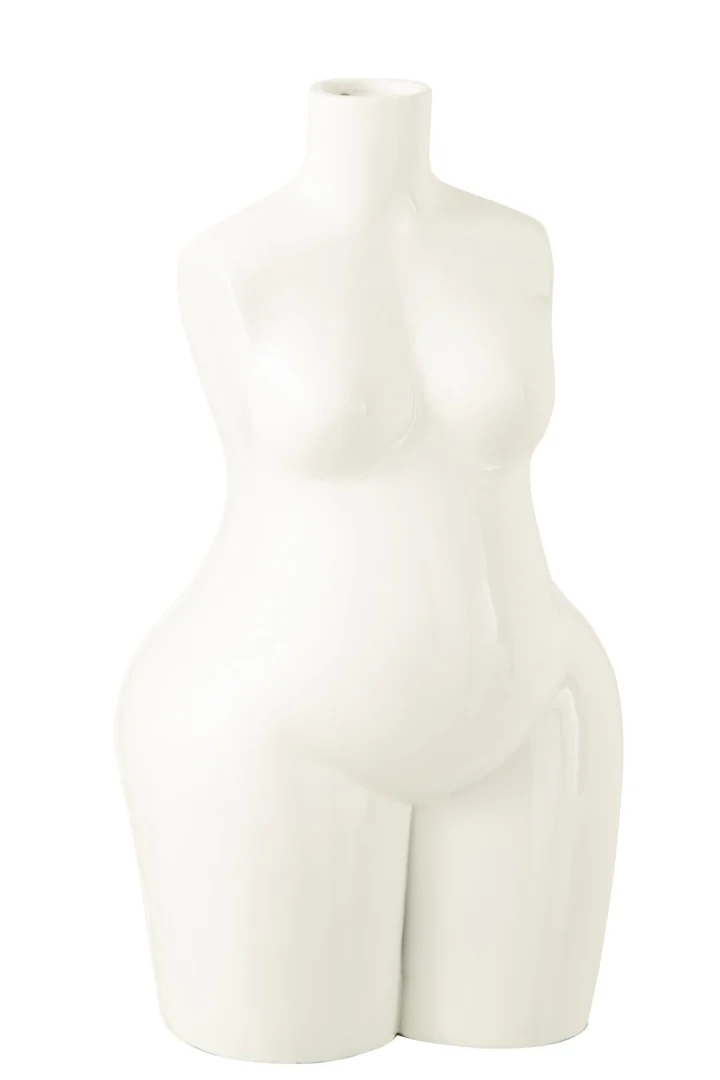 Vaas Lorenzo Polyresin Wit H47 cm - Afbeelding 3