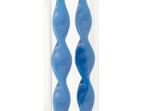Kaars Viestond Paraffine Blauw - Set van 2