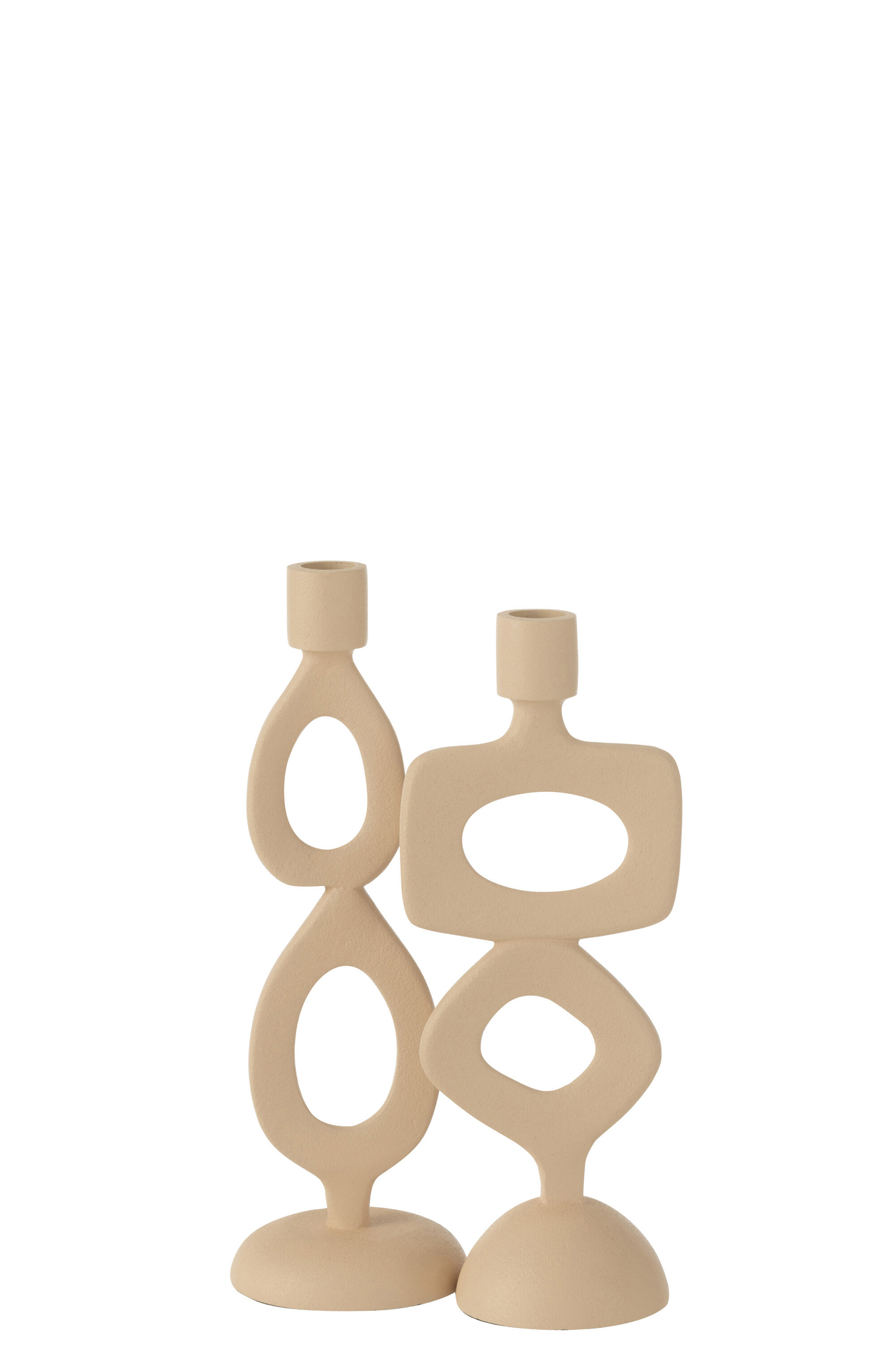Kandelaar Treisor Aluminium Beige H26,5 cm - Set van 2 - Afbeelding 5