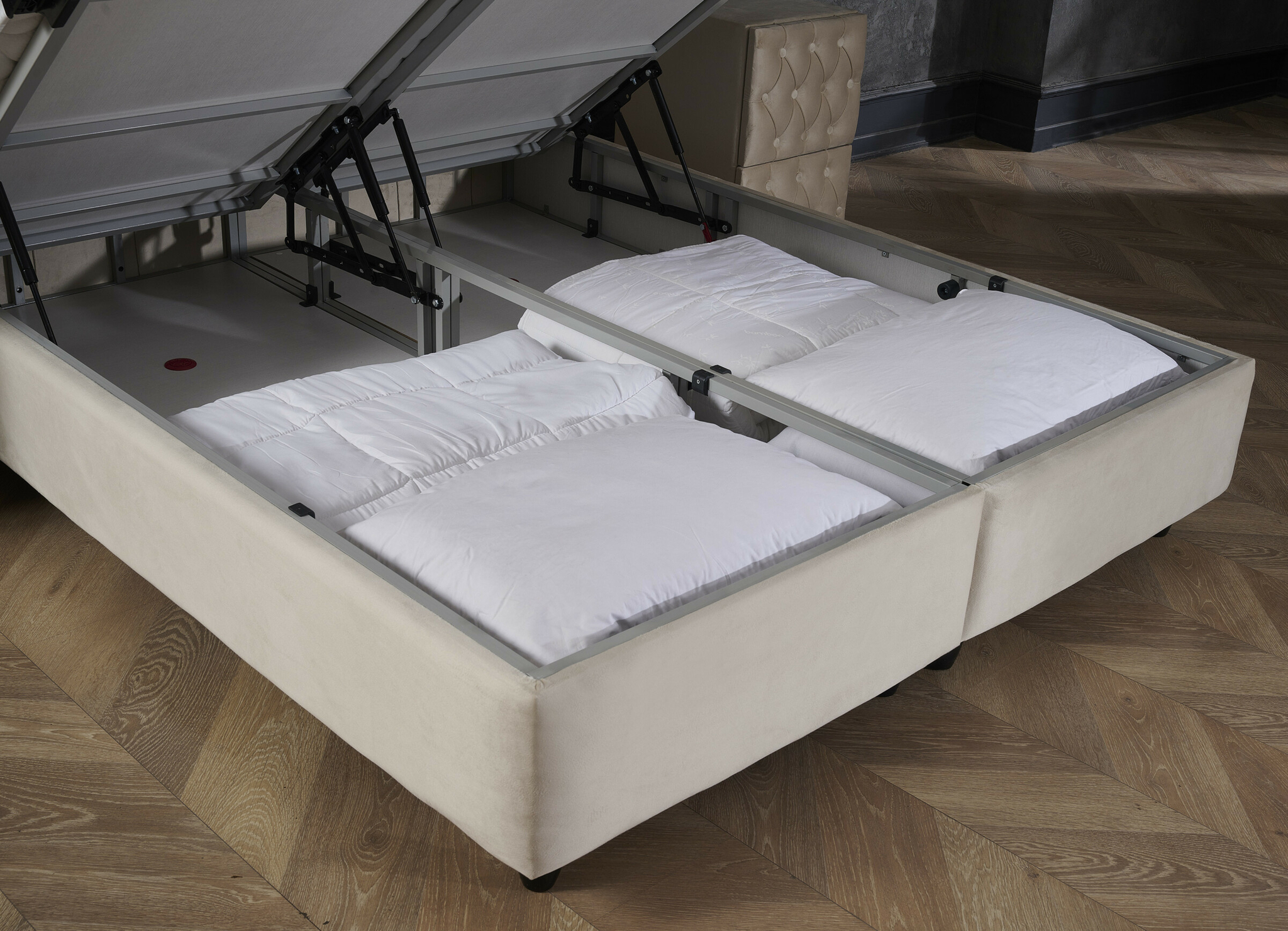 Boxspring Seenura Beige 160x200 - Afbeelding 2