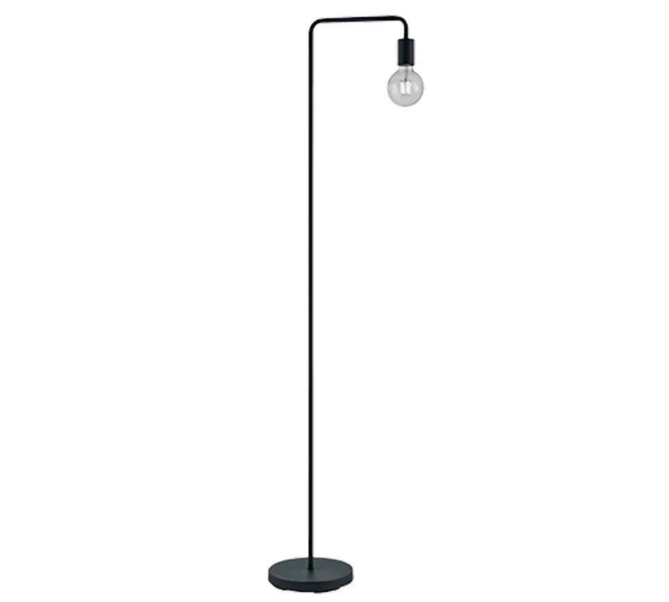 Vloerlamp Viltond mat zwart, 149 cm, slank design met ronde voet en zichtbare lichtbron, set van 3