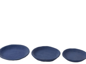 Bord Dulis Papier Blauw - Set van 3