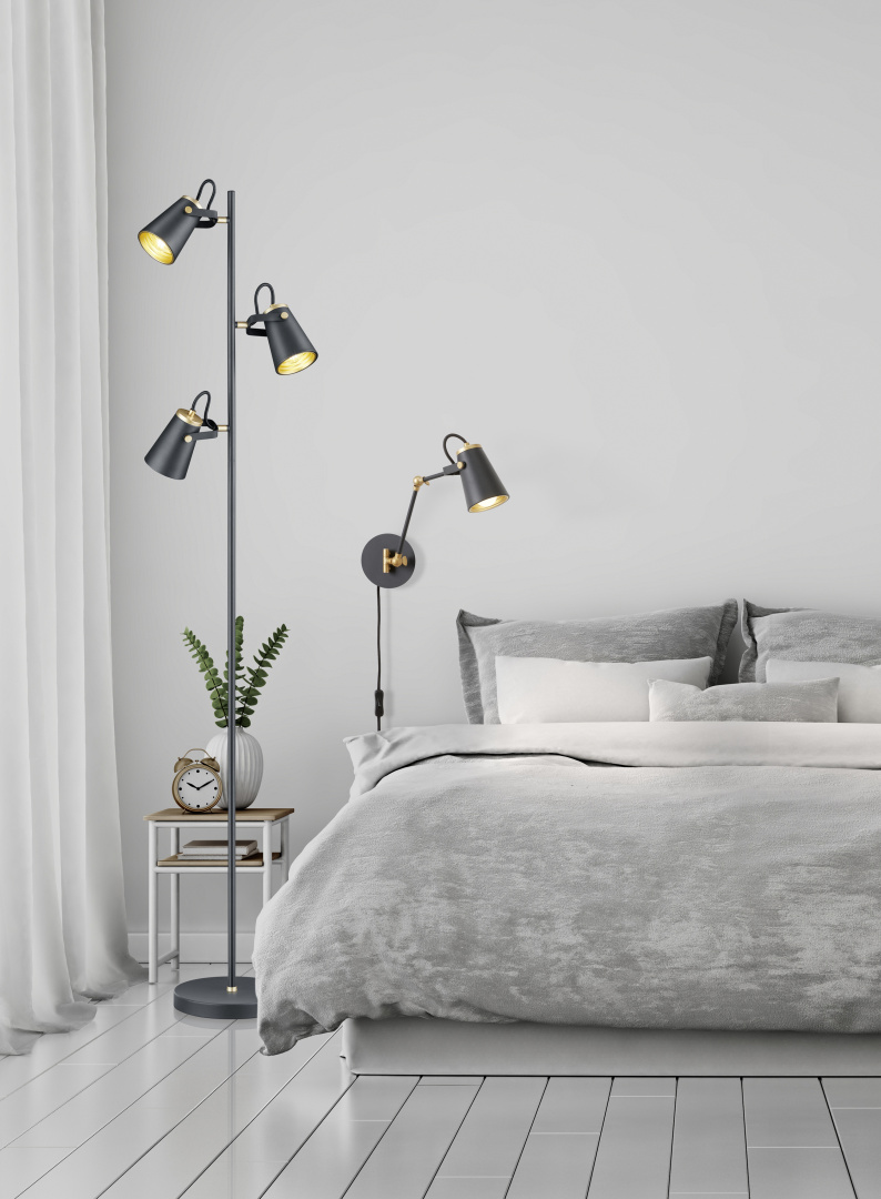Vloerlamp Sunnino Mat Zwart H160 cm - Set van 3 - Afbeelding 2