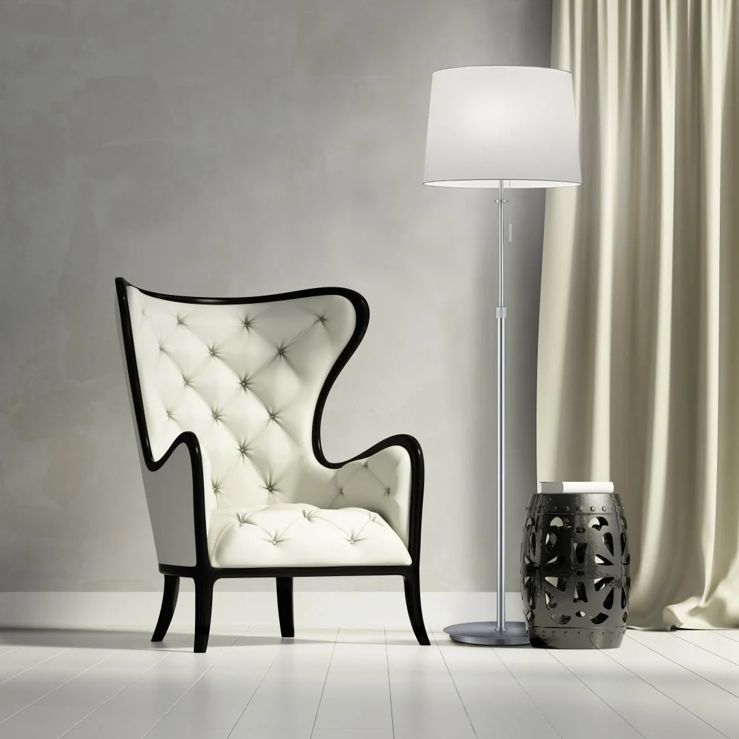Vloerlamp Jeerano Mat Nikkel H180 cm - Set van 3 - Afbeelding 4