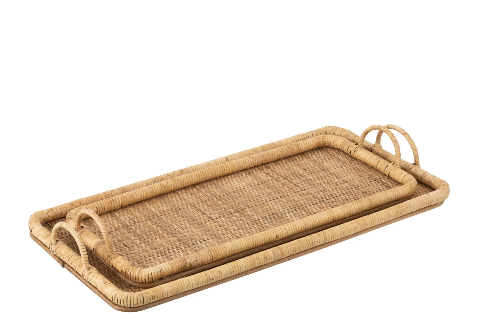 Dienblad Daurnonte Rotan Naturel - Set van 2 - Afbeelding 2