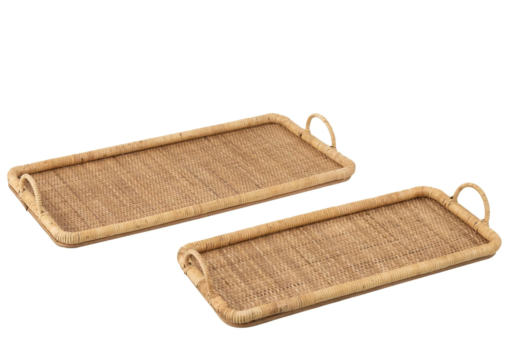 Dienblad Daurnonte Rotan Naturel - Set van 2 - Afbeelding 3