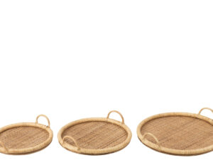 Dienblad Nunspeet Rotan Naturel - Set van 3