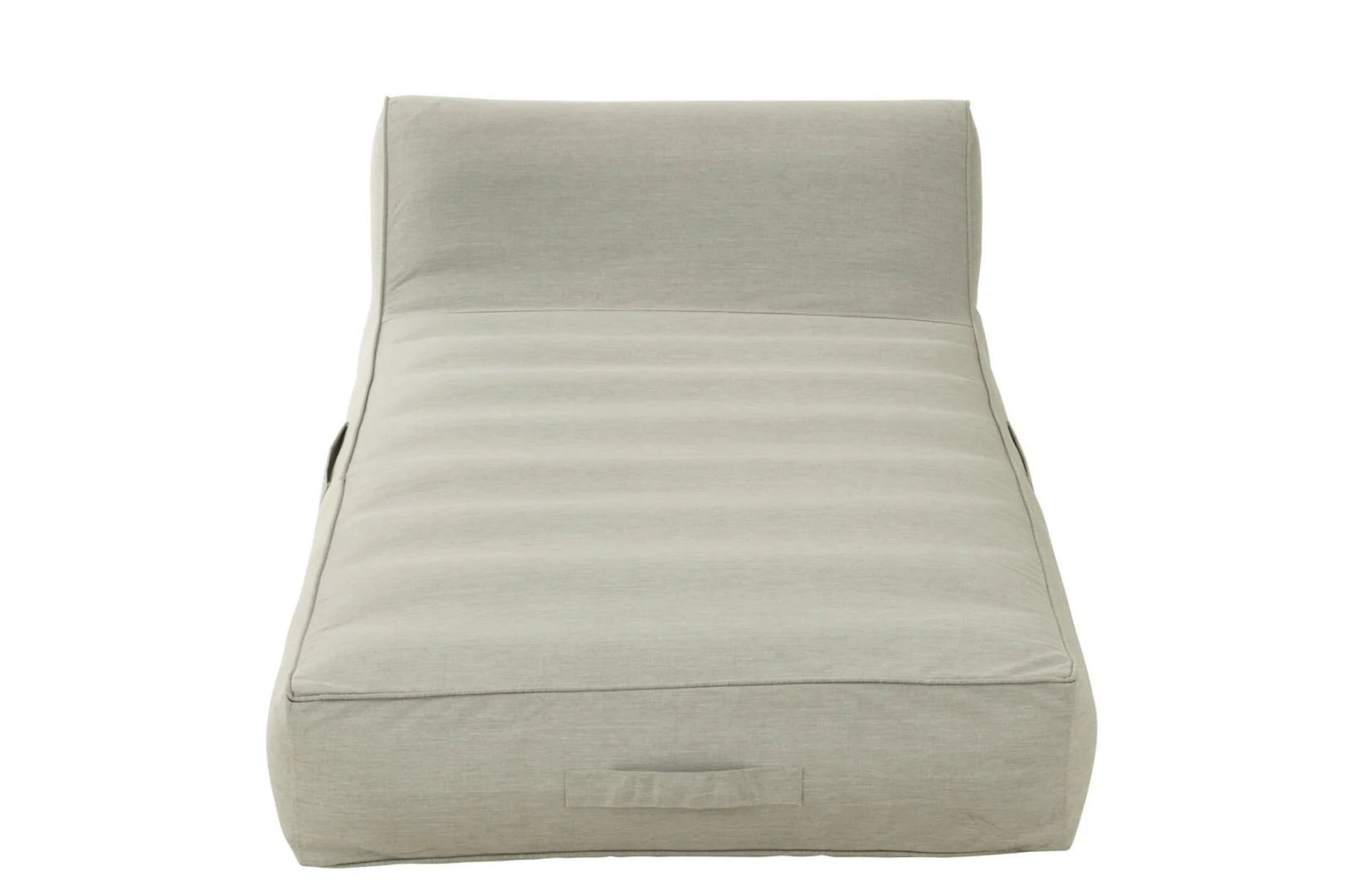 Matras Stome in rustige grijstint, royale lounge matras met gewatteerde bekleding en praktische draaggreep