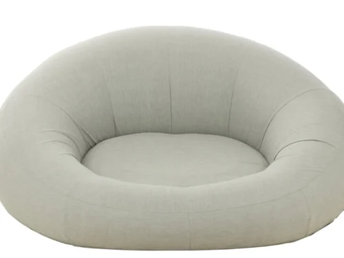 Matras Ziebor grijze donut-matras met royaal formaat en stevig PVC-polypropyleen ontwerp