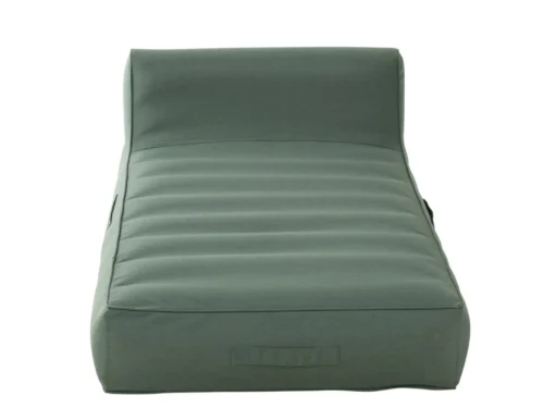 Matras Fonnun groene loungematras met gewatteerd design en zachte PVC-polypropyleen afwerking