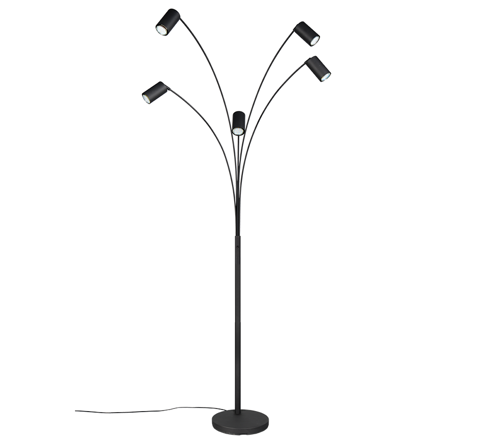 Vloerlamp Nulvol Mat Zwart H200 cm - Set van 3 - Afbeelding 4