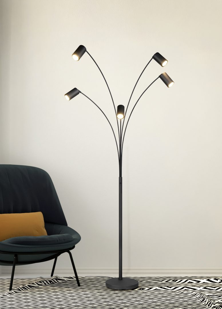 Vloerlamp Nulvol Mat Zwart H200 cm - Set van 3 - Afbeelding 5
