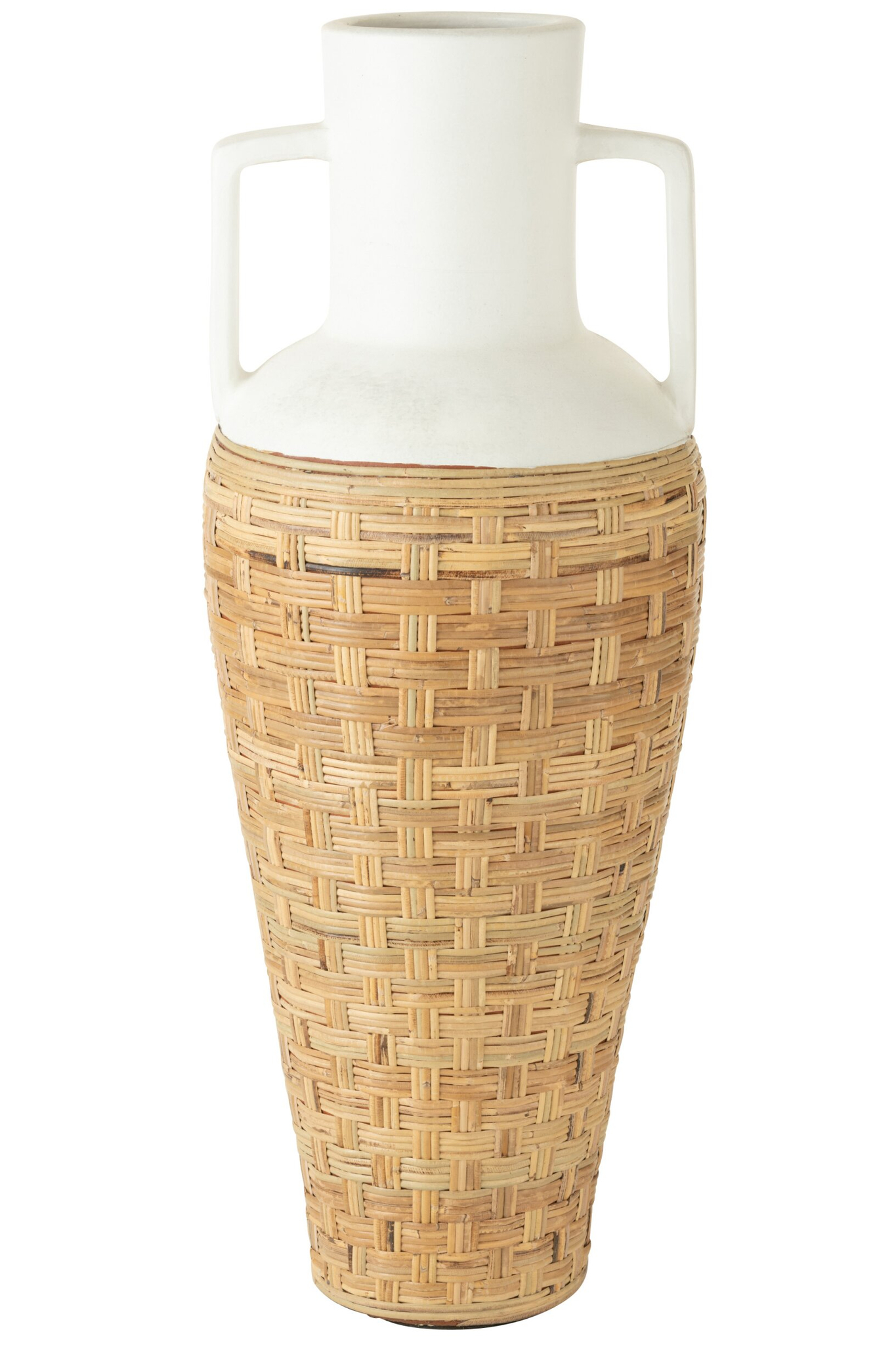 Vaas Slaasia Terracotta Wit H100 cm - Afbeelding 3