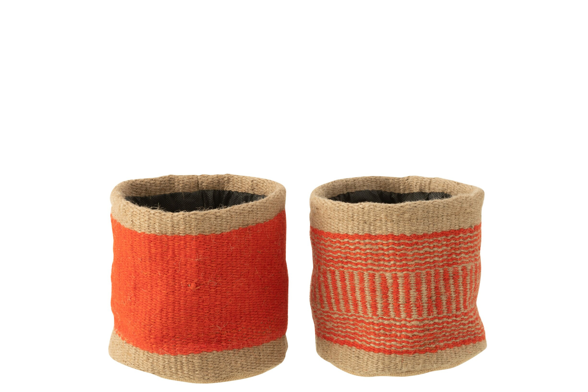 Mand Grosio Jute Oranje - Set van 2 - Afbeelding 2