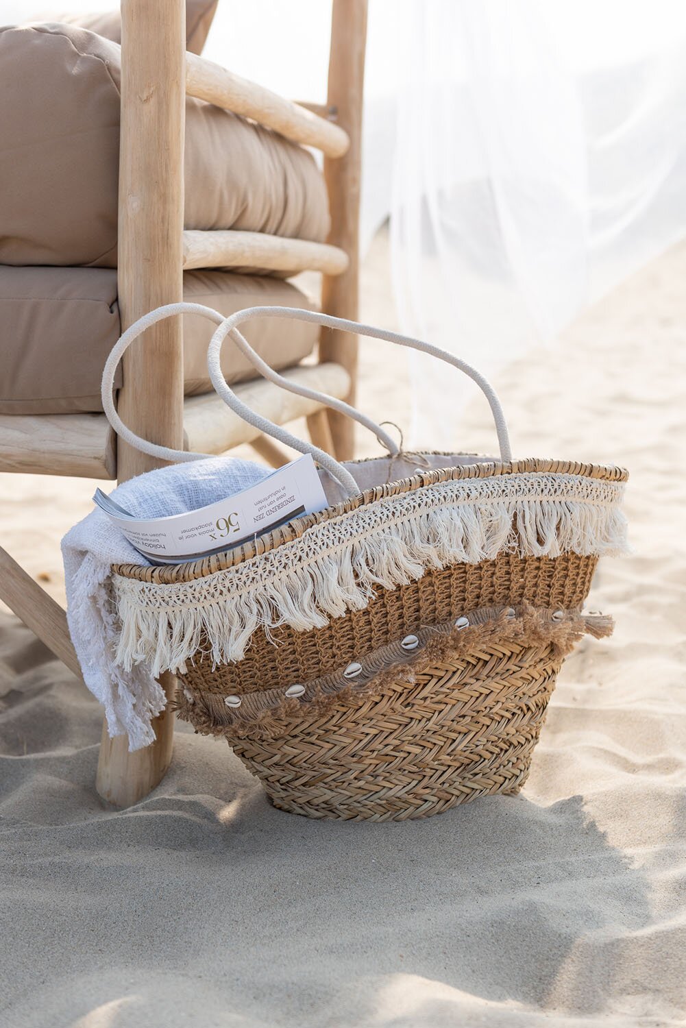Tas Feisy Zeegras Naturel - Afbeelding 2