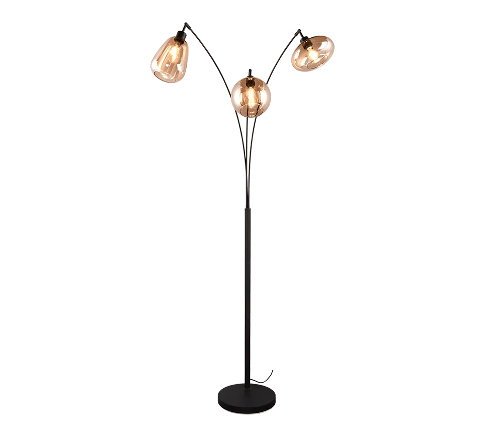 Vloerlamp Zeistura Mat Zwart H200 cm - Set van 3 - Afbeelding 2